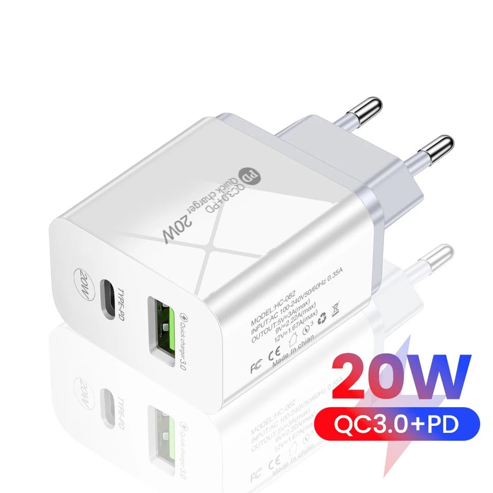 PD12W Charger 5V 24A European And American British Standard Charging Plug Type-c Adapter